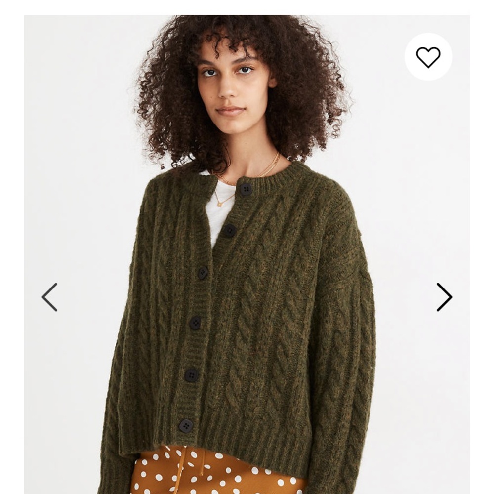 Green Madewell Cable Knit Sweater